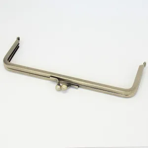 16.5cm ( 6 1/2") Antique Bronze Metal Purse Frame Glue-In Style 16.5 x 5.5cm (6.5"x2")