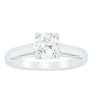 18ct White Gold 1.14ct Diamond Tulip Ring