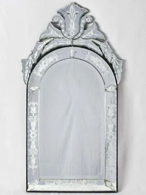 1950s Crested Venetian mirror 19¾" x 40½"