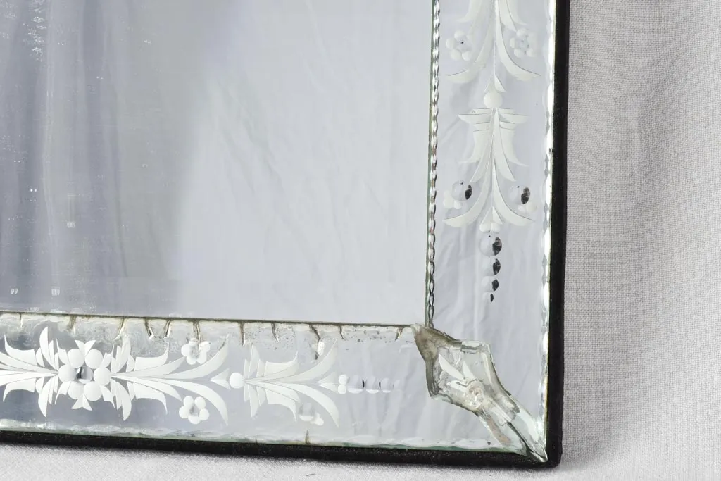 1950s Crested Venetian mirror 19¾" x 40½"