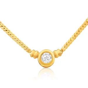 9ct Superb Yellow Gold Cubic Zirconia Chain