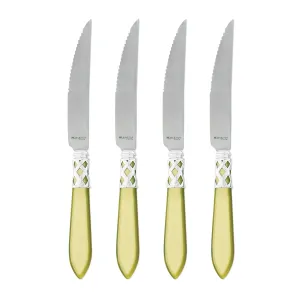 Aladdin Brilliant Chartreuse Steak Knives (Set of 4)