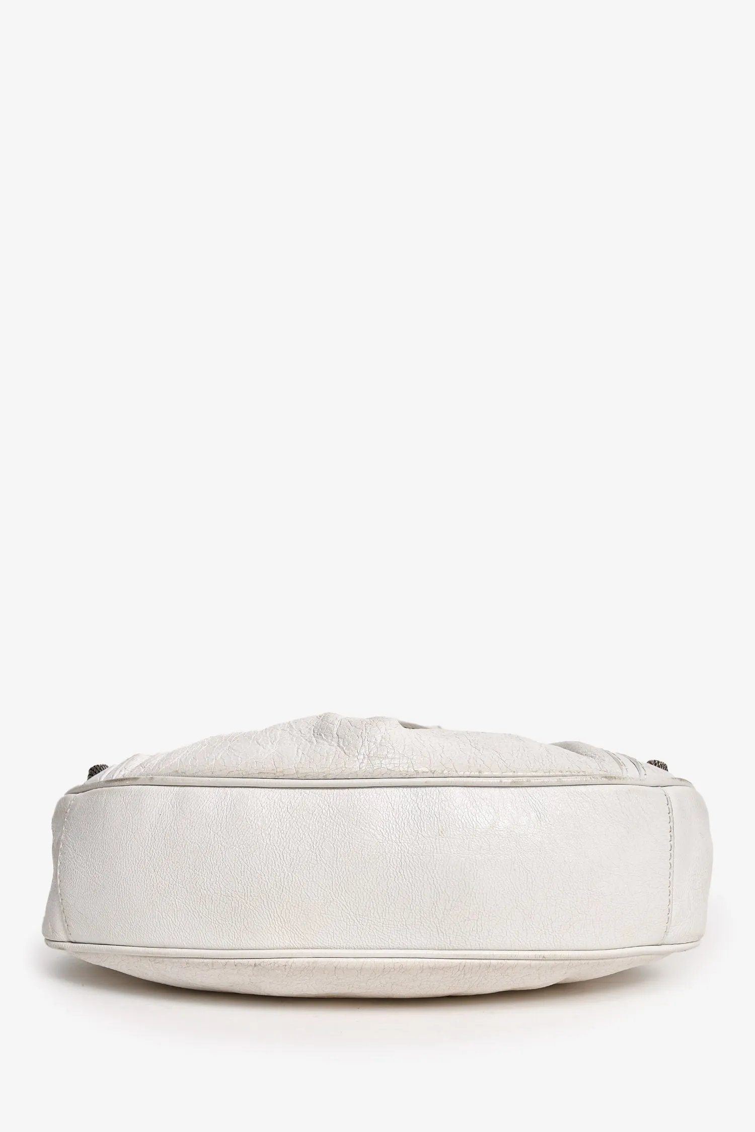 Balenciaga White Leather XS Le Cagole Crossbody Bag (As Is)