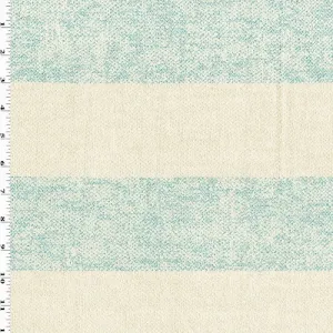 Beige/Aquamarine Woven Textured Stripe Dobby Decor Fabric