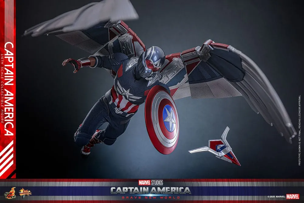 Captain America: Brave New World Movie Masterpiece Action Figure 1/6 Captain America 30 cm