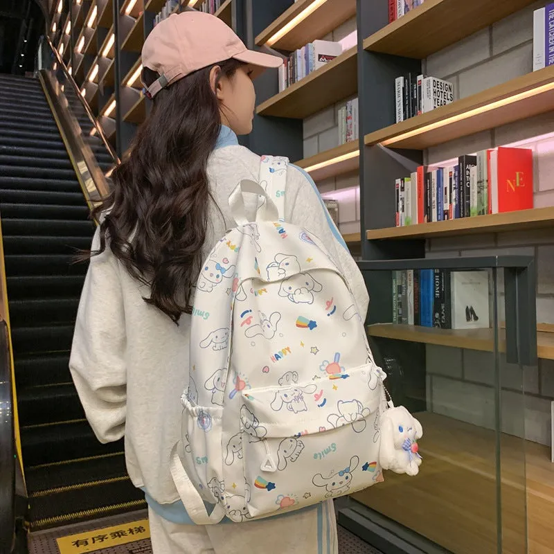 Cinnamoroll Babycinnamoroll Cute Girl's Backpack Casual and Lightweight Shopping Backpack Female Junior High School High School and College Student Schoolbag Japanese Style