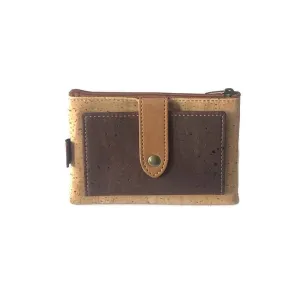 Cork Purse and Card Holder, Cork Wallet and Zip Purse in Brown