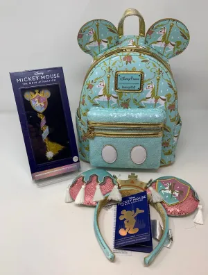 Disney Parks Mini Backpack Ears Key Set Prince Charming Carousel Loungefly