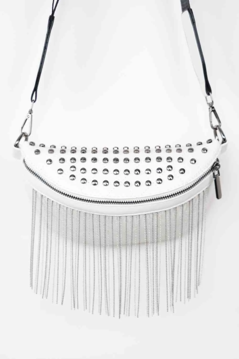 Faux Leather Studded Sling Bag