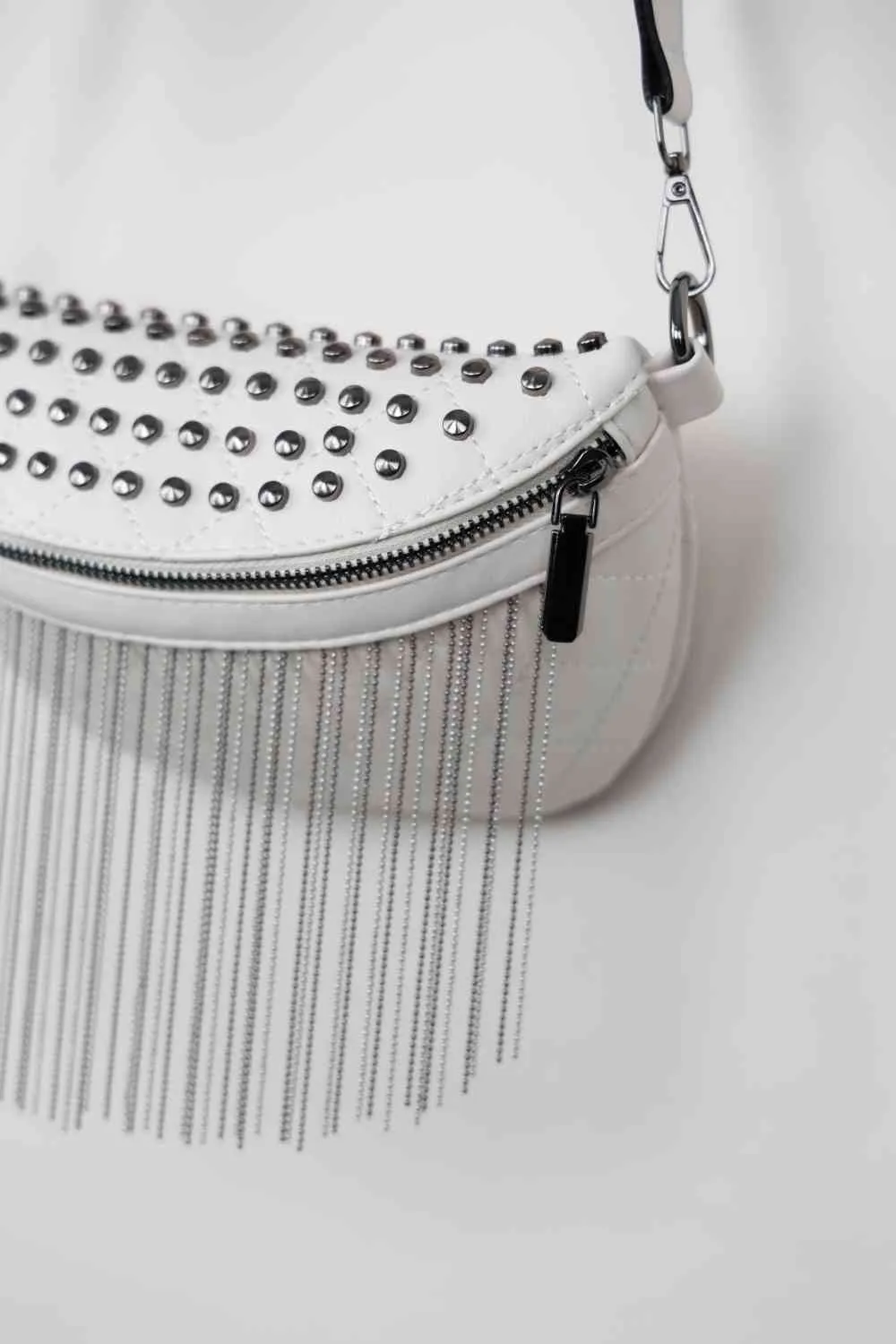 Faux Leather Studded Sling Bag