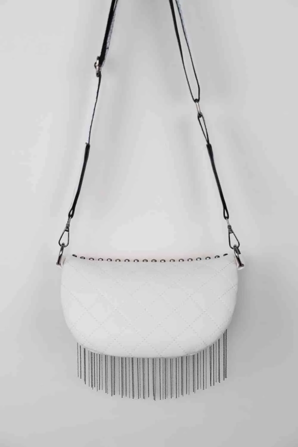 Faux Leather Studded Sling Bag