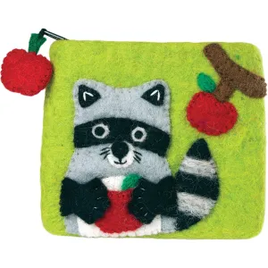 Felt Coin Purse Raccoon Wild Woolies