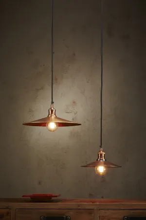 Forbes Small - Antique Copper - Dish Pendant Light