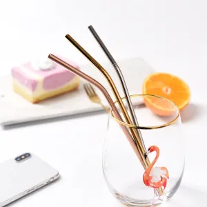 Gold Drinking Straws - Set of 3