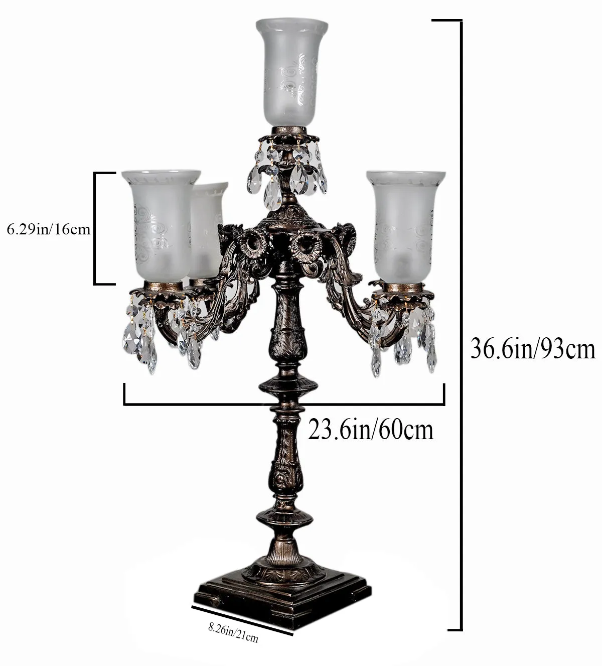 Imperial Frost Crystal Candelabra