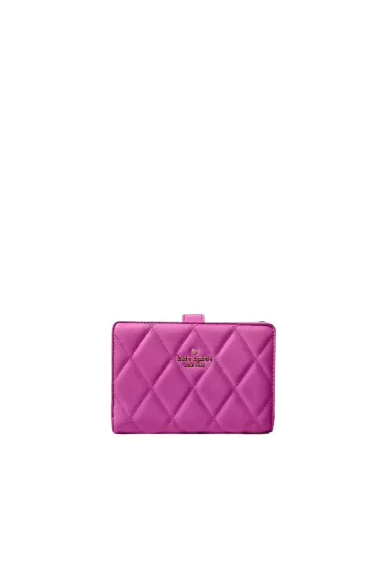 Kate Spade Carey Medium Compact Bifold Wallet In Baja Rose KG424