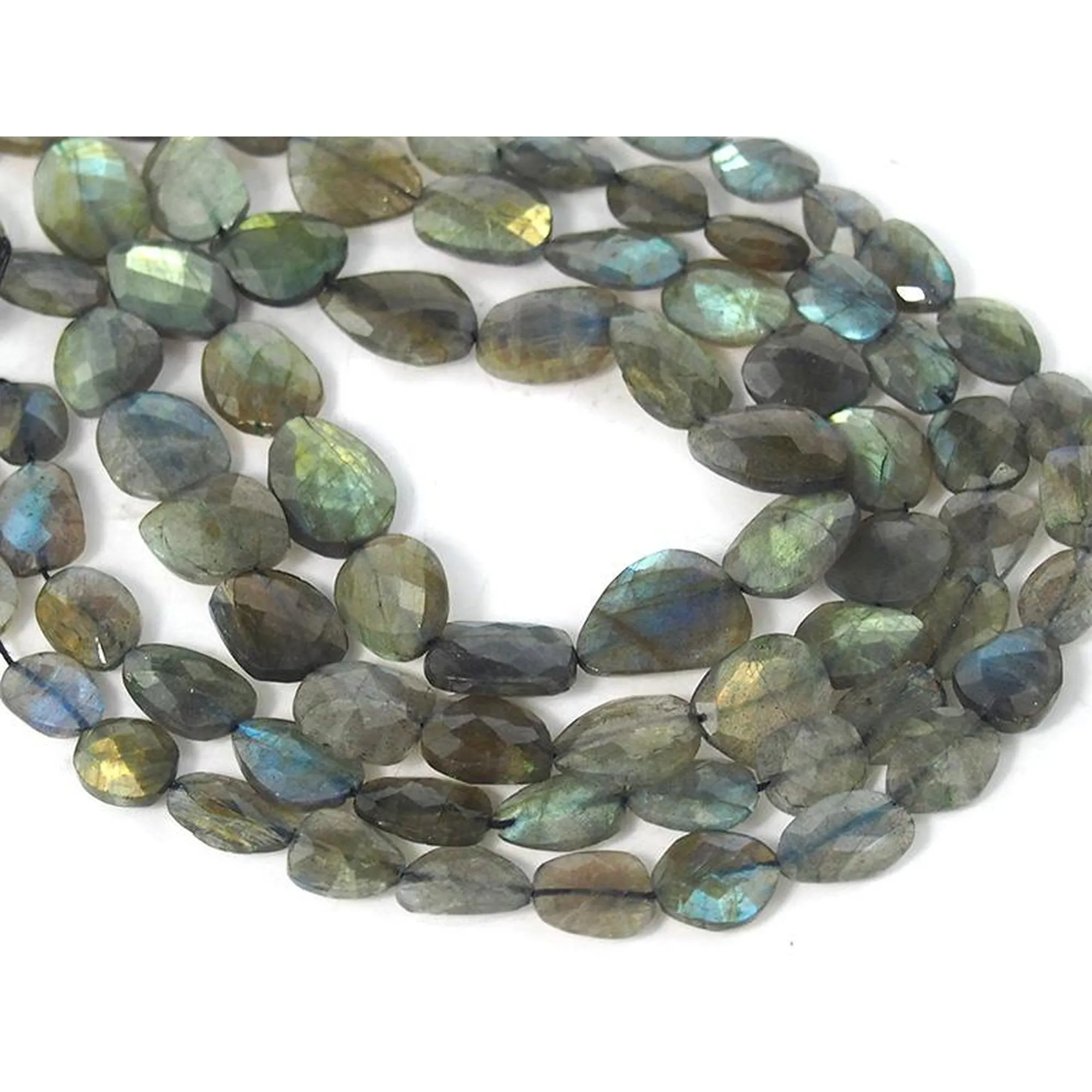 Labradorite Faceted Nugget Strand