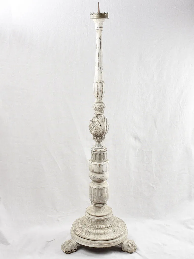 Large antique French candlestick - floor standing 70"