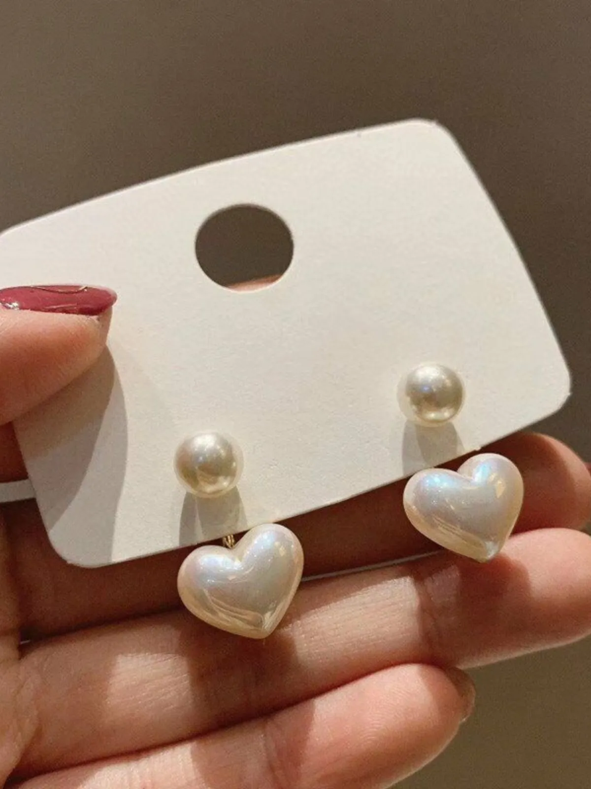 Love's Luster Pearl Heart Earrings