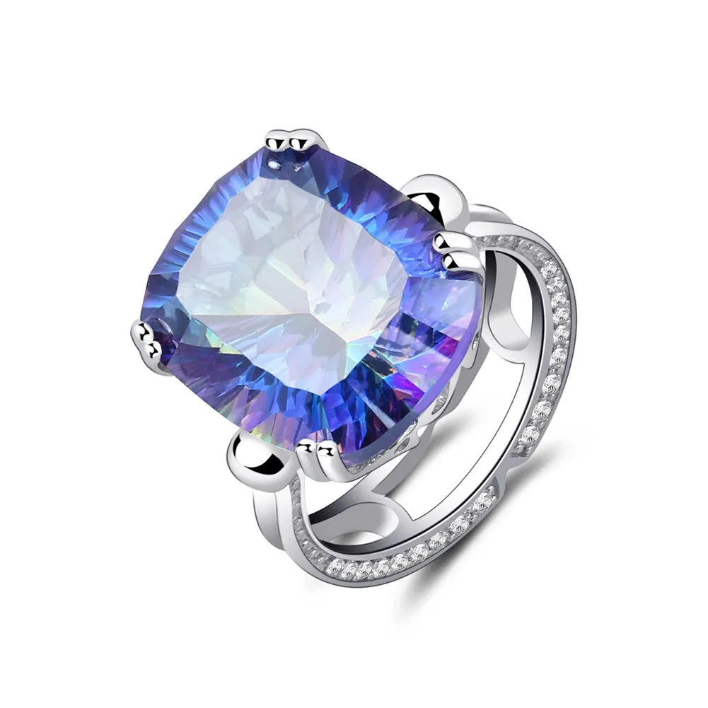 Luxurious 925 Silver Crystal Ring