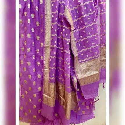 Luxurious Banarasi Cotton Silk Suit Set