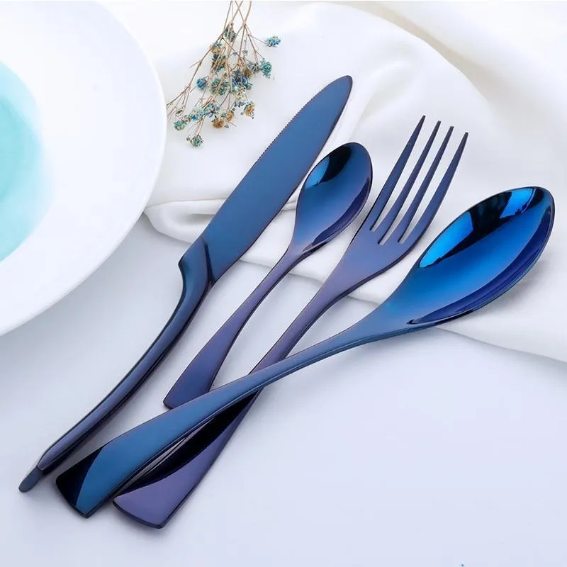 Luxurious Blue Cutlery Set (16 Piece Set)