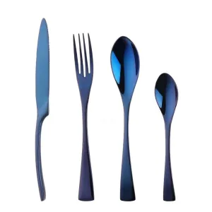 Luxurious Blue Cutlery Set (16 Piece Set)