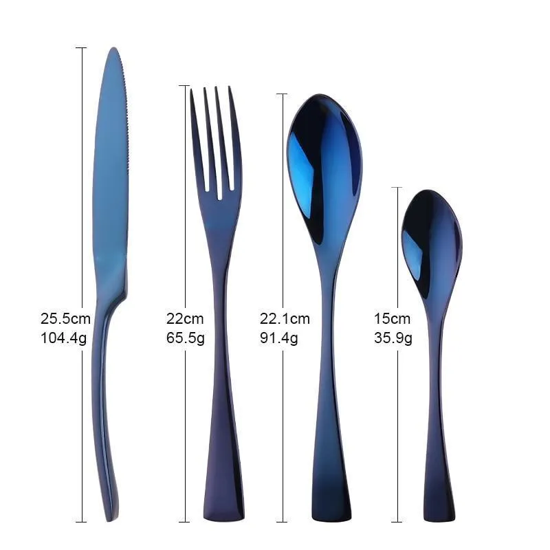 Luxurious Blue Cutlery Set (16 Piece Set)