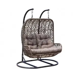 Luxurious Double Seater Outdoor Rattan Hanging Chair