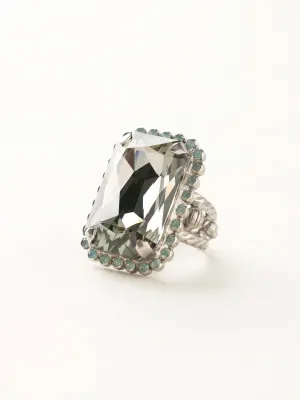 Luxurious Emerald-Cut Cocktail Ring - RBT69ASCRM