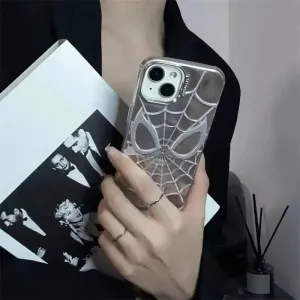 Luxurious Spiderman 3D Silver Phone Case (For iPhones)