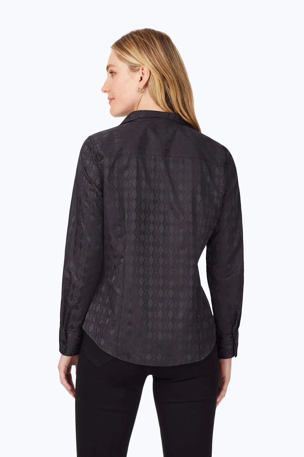 Monica No Iron Geo Jacquard Shirt