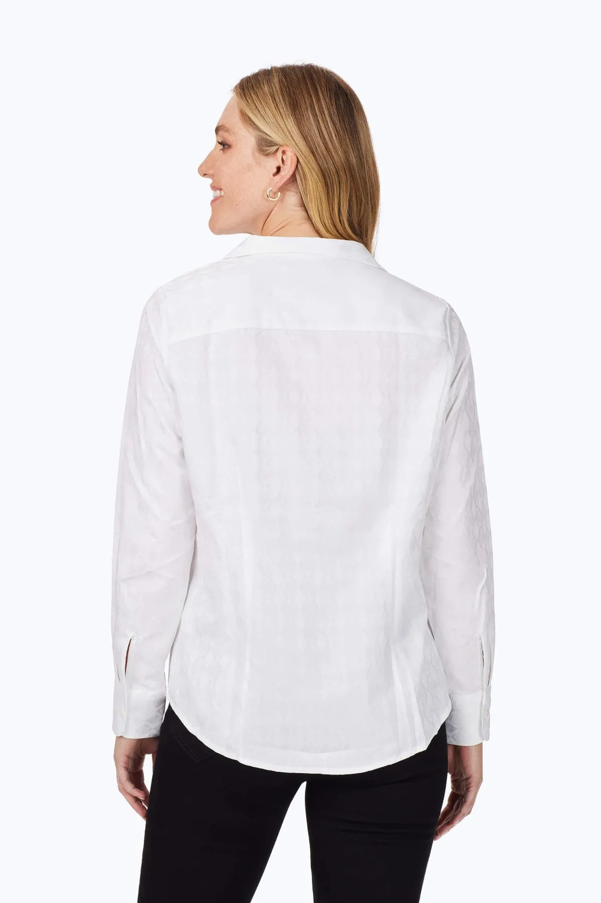 Monica No Iron Geo Jacquard Shirt