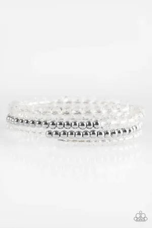 Paparazzi Bracelet ~ Luminous Luster - White