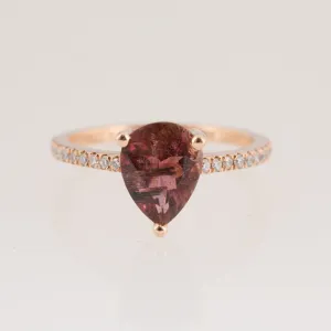 Pear-Shaped Tourmaline Pinky Ring