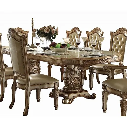 Queen Elizabeth Luxurious Gold Patina Dinning Table