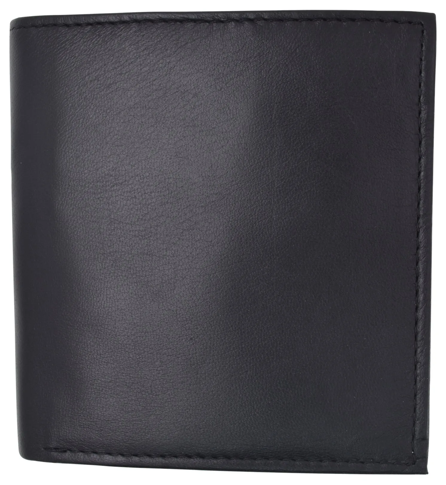 RFID Blocking Genuine Leather Dual Credit Card Case ID Flap Bifold Mens Wallet Passcase