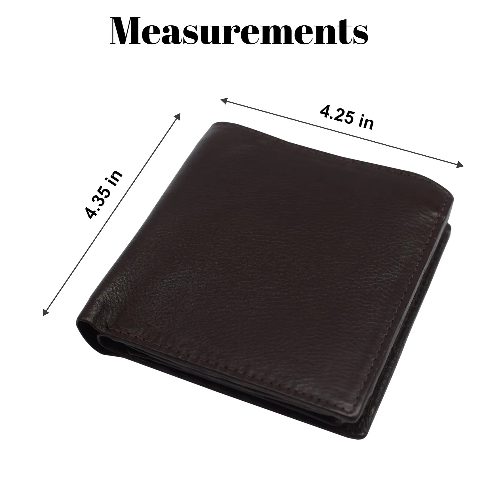 RFID Blocking Genuine Leather Dual Credit Card Case ID Flap Bifold Mens Wallet Passcase