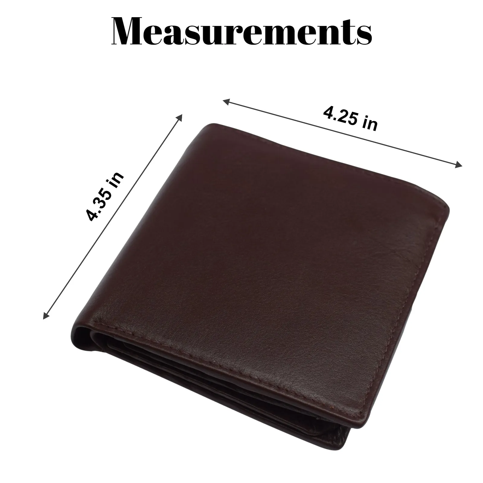 RFID Blocking Genuine Leather Dual Credit Card Case ID Flap Bifold Mens Wallet Passcase