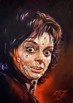 Rick Melton - Barbara Steele - Black Sunday - Scream Queens - Art Print