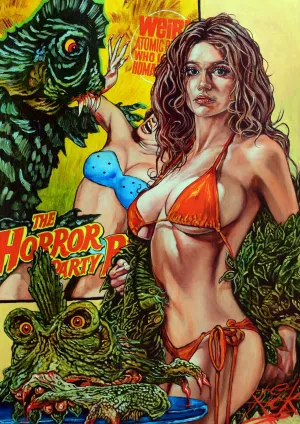 Rick Melton - Poster Girl Horror - Erotic Horror - Art Print