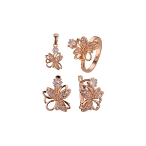 Rose Gold luxurious double clover set