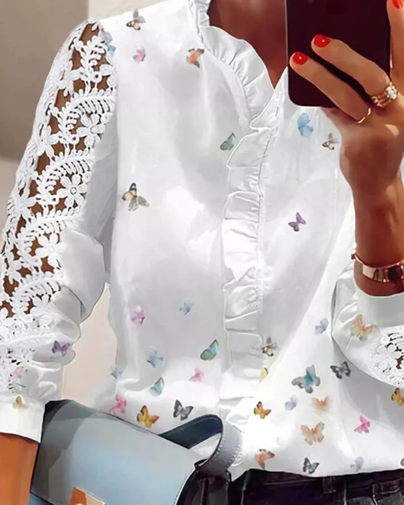 Sadie - Elegant Butterfly Blouse