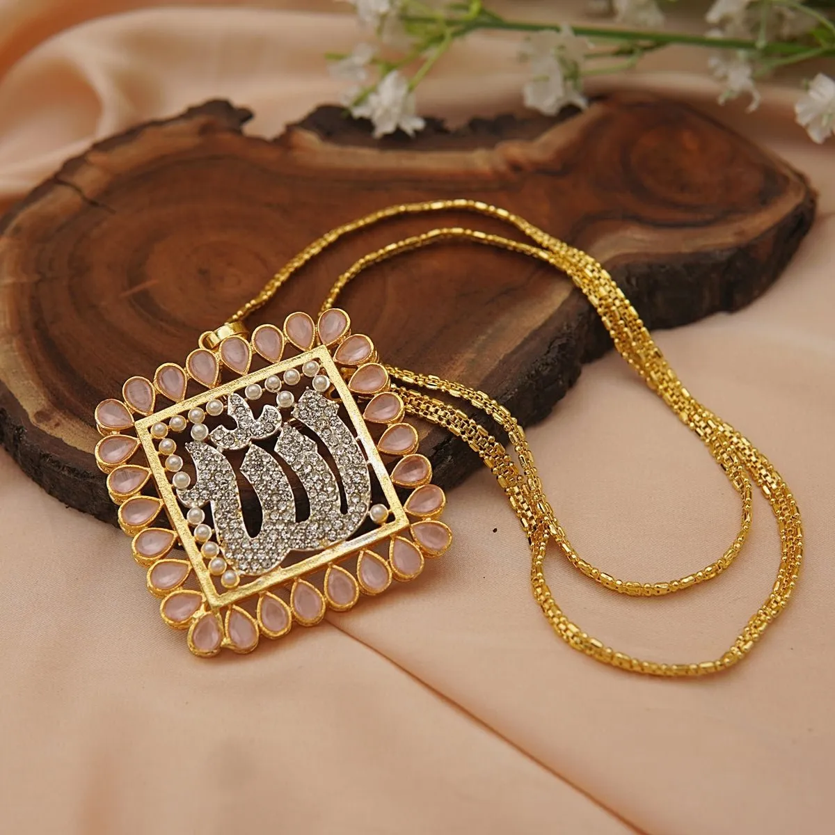 Semi-Precious Calligraphy Pendant