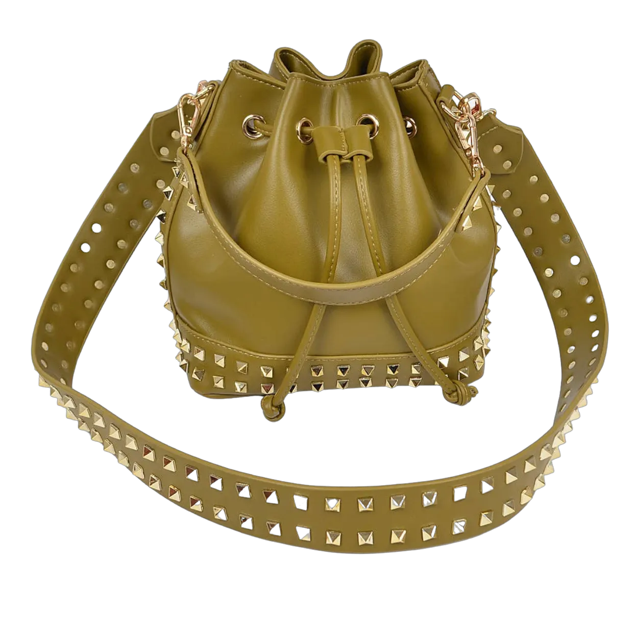 Studded Bucket Crossbody Bag