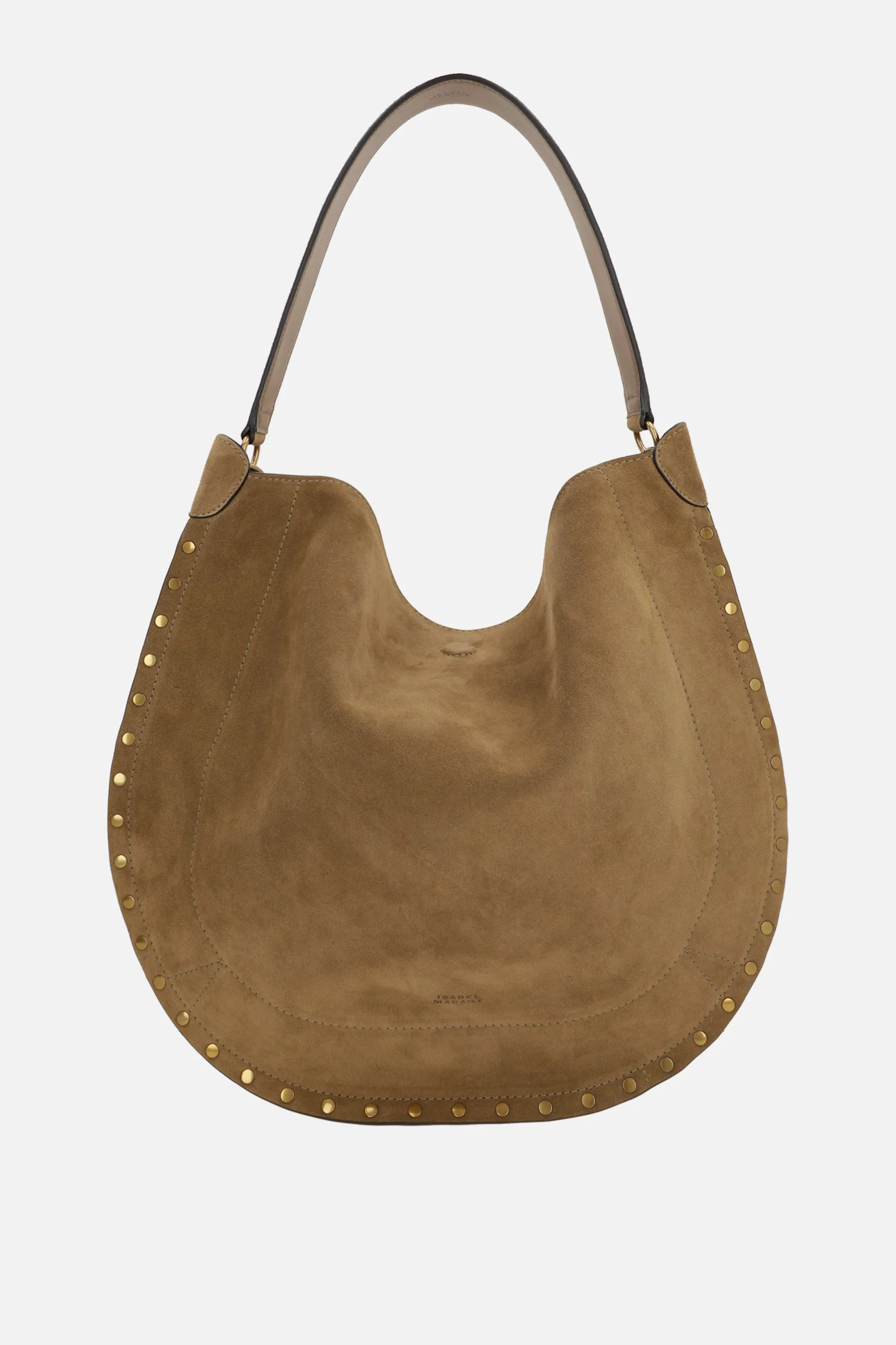 Studded-Edge Suede Hobo Bag