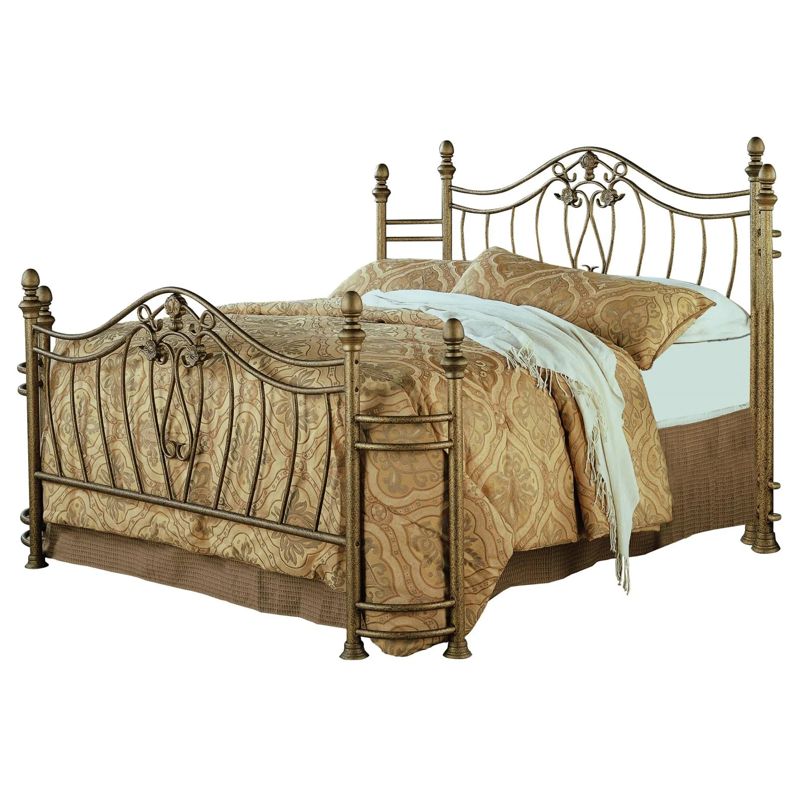 Sydney Eastern King Bed Antique Brushed Gold