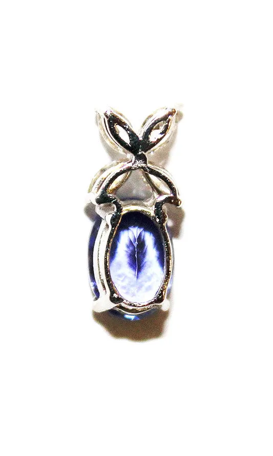 Tanzanite And Marquee Cut Diamond Pendant AD No. 0966