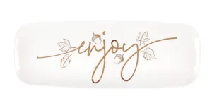 Thanksgiving Elegant "Enjoy" Plastic Serving Tray 17" | 1 ct