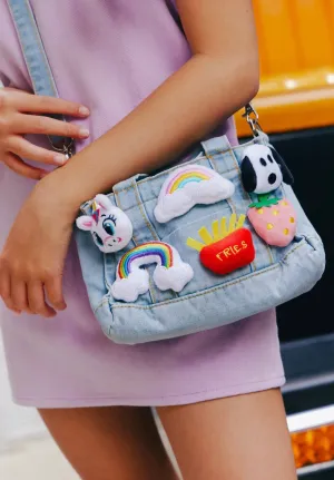 Unicorn Plushie Surprise Denim Purse